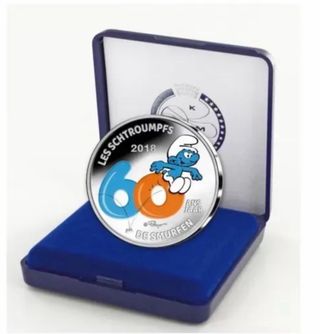 Belgio 5 euro argento 2018 I Puffi - 60° anniv.