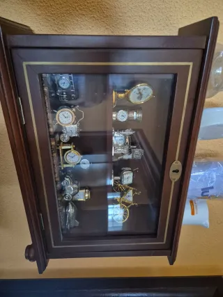 Vitrina de madera y cristal