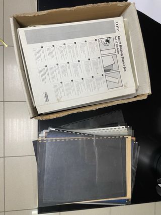 Encuadernadora manual con material