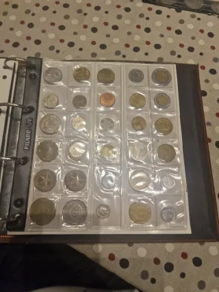 Álbum de monedas marrón