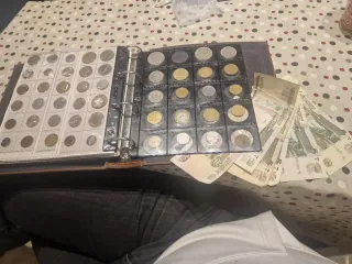 Álbum de monedas marrón