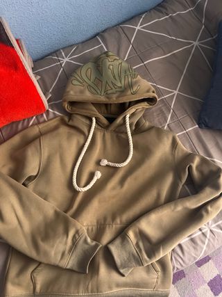 Sudadera Syna Word Verde y Blanca