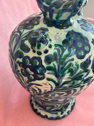 Botijo antiguo esmaltado a mano