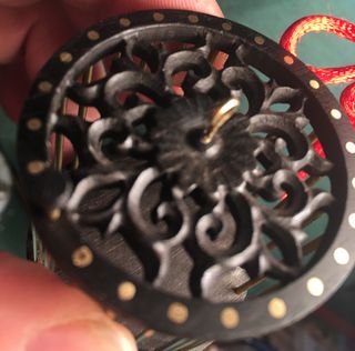 Jaula grillos ébano y latón