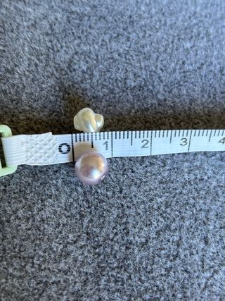 49 Perlas Abalorios Rosas y Blancas