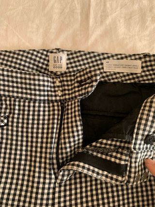 Pantalones pitillo cuadros GAP elástico