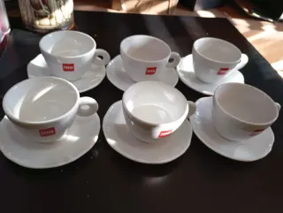 Lote 6 Tazas de Café Porcelana