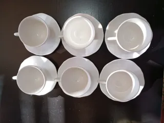 Lote 6 Tazas de Café Porcelana