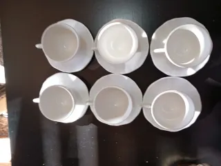 Lote 6 Tazas de Café Porcelana