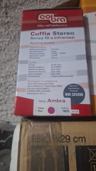 Cuffie Stereo Wireless Cobra Ambra