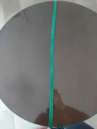 Mesa camilla de madera con cristal