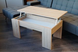 Mesa de centro elevable madera y metal