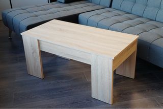 Mesa de centro elevable madera y metal