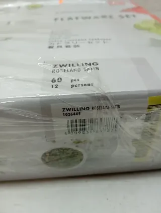 Juego 60 cubiertos metal plateado