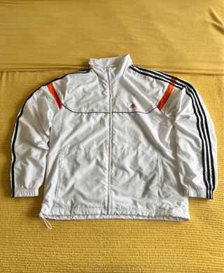 Cortavientos Adidas XL Blanco Naranja