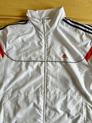 Cortavientos Adidas XL Blanco Naranja