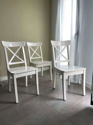 6 Sillas Comedor Madera Blancas Modelo ROSENTORP