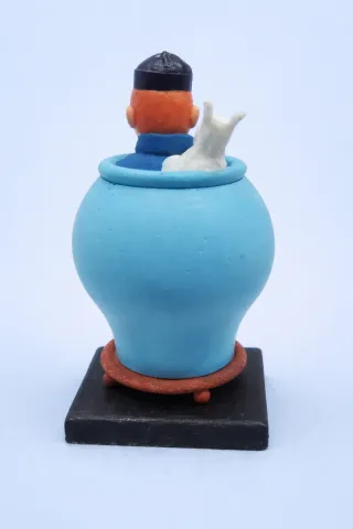 Figura Tintín en Jarrón Resina Pintada a mano
