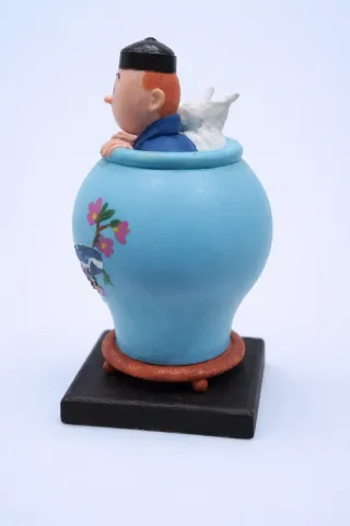 Figura Tintín en Jarrón Resina Pintada a mano