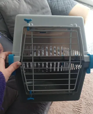 Trasportino Cane/Gatto Blu Grigio