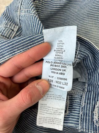 Pantaloni Polo Ralph Lauren Uomo Righe Blu