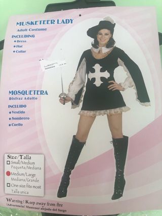 Disfraz Mosquetera Adulto Talla M