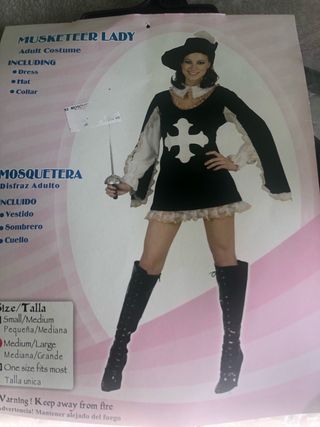 Disfraz Mosquetera Adulto Talla M