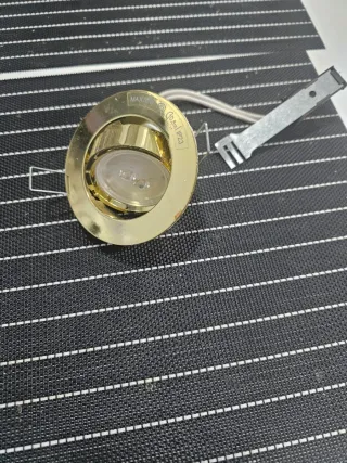 7 Focos empotrables dorados, enfoque movible,