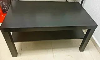 Mesa de centro madera oscura