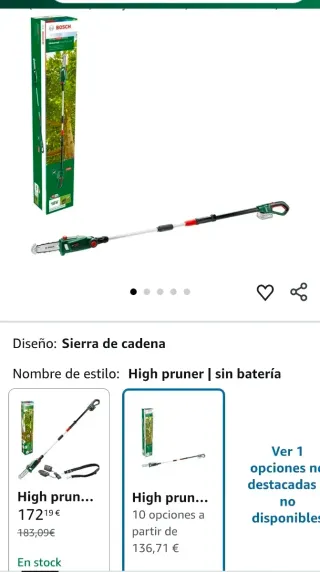 Bosch UniversalChainP Sierra Telescópica Batería