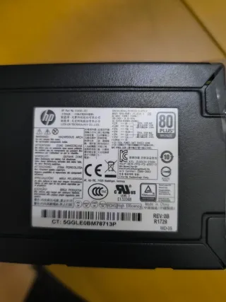 Fuente de Alimentación HP 500W 80 Plus Bronze.