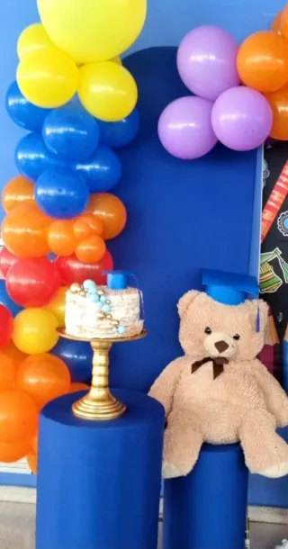 Decoración Fiesta Cumpleaños Globos Oso Pastel