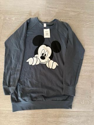 Sudadera Mickey Mouse Mujer Talla L Gris