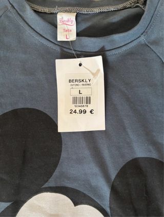 Sudadera Mickey Mouse Mujer Talla L Gris