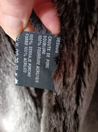 Pelliza ante marrón con capucha