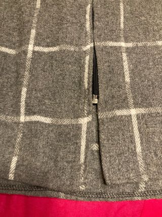 Camicia lana quadri zip Azzurra