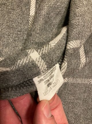 Camicia lana quadri zip Azzurra