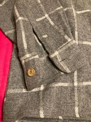 Camicia lana quadri zip Azzurra