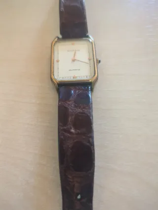 Reloj Radiant Cuadrado Dorado y Marrón