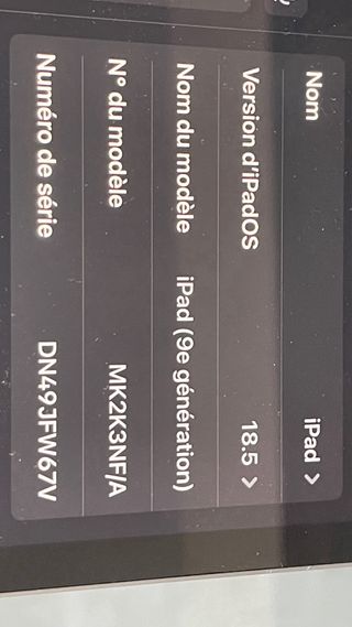 Ipad  9 generación OS 18.5 - Como nuevo !