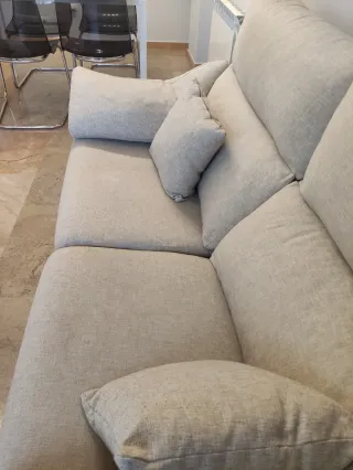 Sofá de 3 plazas beige