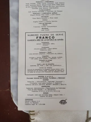 Libro sobre la vida de Franco, incluye disco