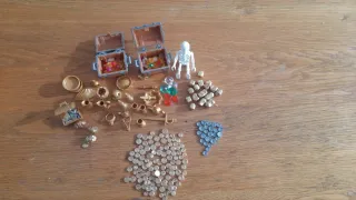 Tesoro Pirata Playmobil: Cofres, Esqueleto y Moned