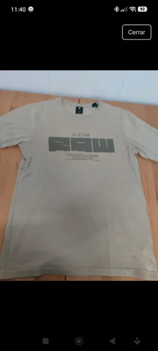 Camiseta G-Star Raw S Beige talla S