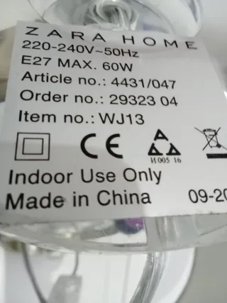 Lámpara + Pantalla -Zara Home