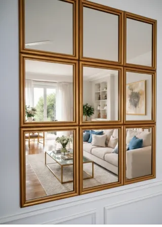 Espejo decorativo dorado