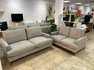 Conjunto Sofás 3+2 Gris Tejido