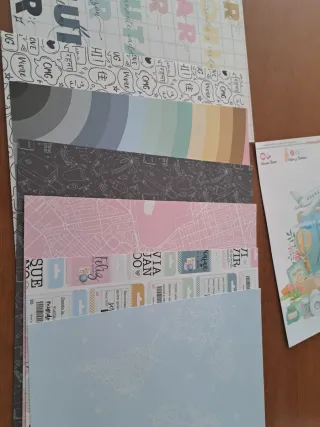 Colección de papeles para scrapbooking