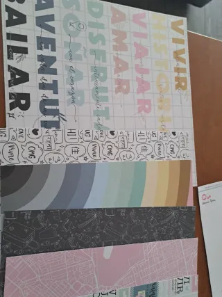 Colección de papeles para scrapbooking