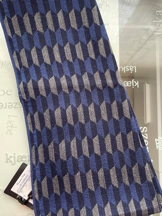 Bufanda Massimo Dutti Azul y Gris